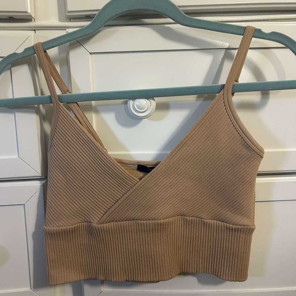 Forever 21 Beige Ribbed Camisole